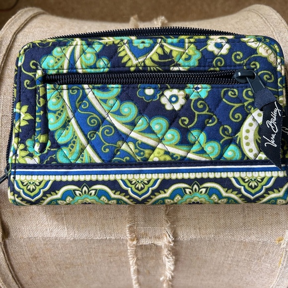 Vera Bradley Blue and Green Paisley Clutch - Picture 3 of 3